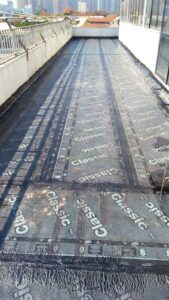 Aplicação da manta