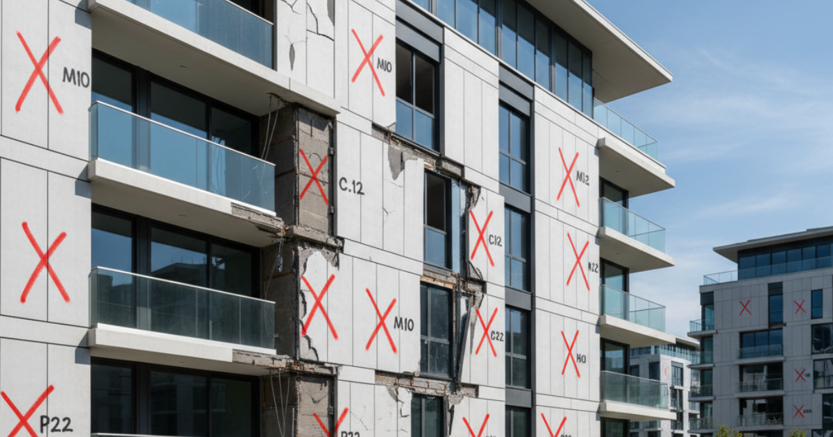 FACHADA COM TESTE DE PERCUSSÃO