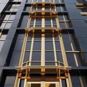 Fachada em granito preto